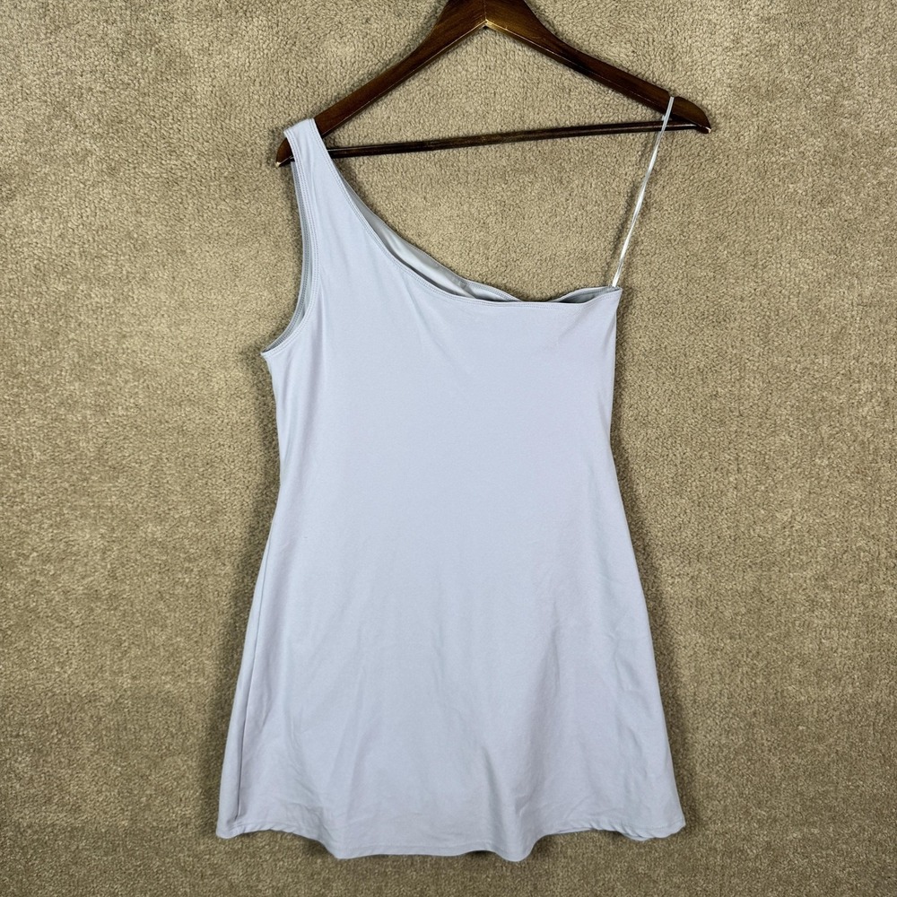 Abercrombie & Fitch Dress Womens PM Gray One Shoulder Slip Lined Knit Mini Party - Picture 7 of 9